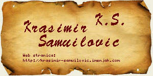 Krasimir Samuilović vizit kartica